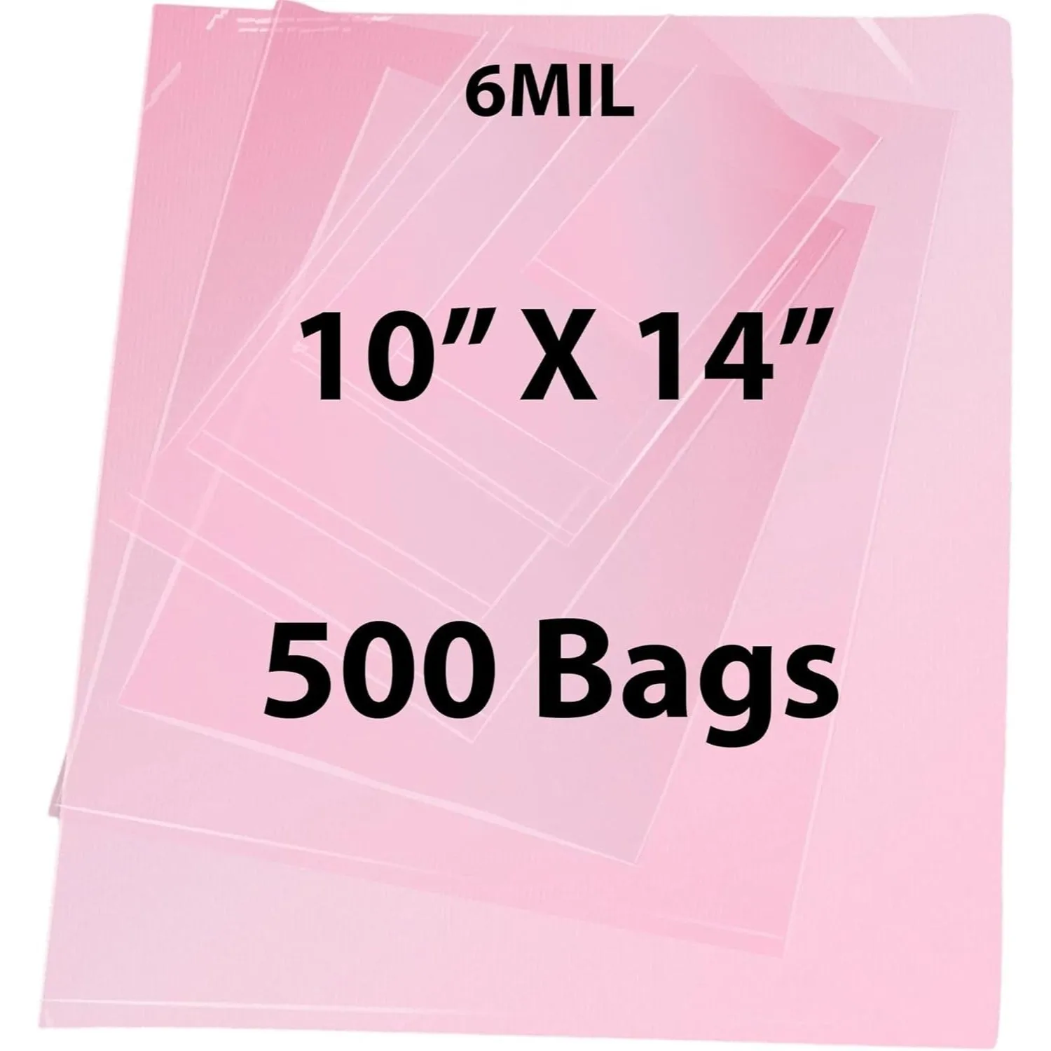 10X14 inches Pink Anti Static Bags 6 Mil Flat