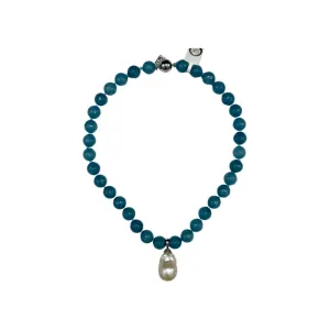 120-14 | SMOKY BLUE QUARTZ W/ WILD PEARL DROP