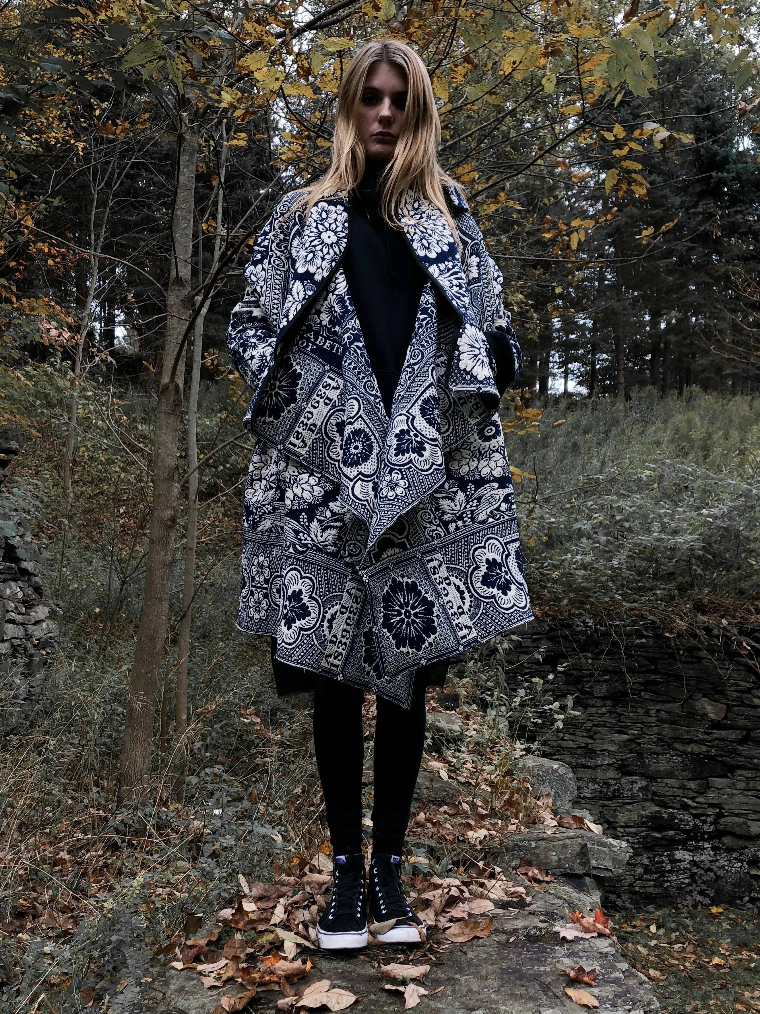 1839 coverlet cocoon with hood