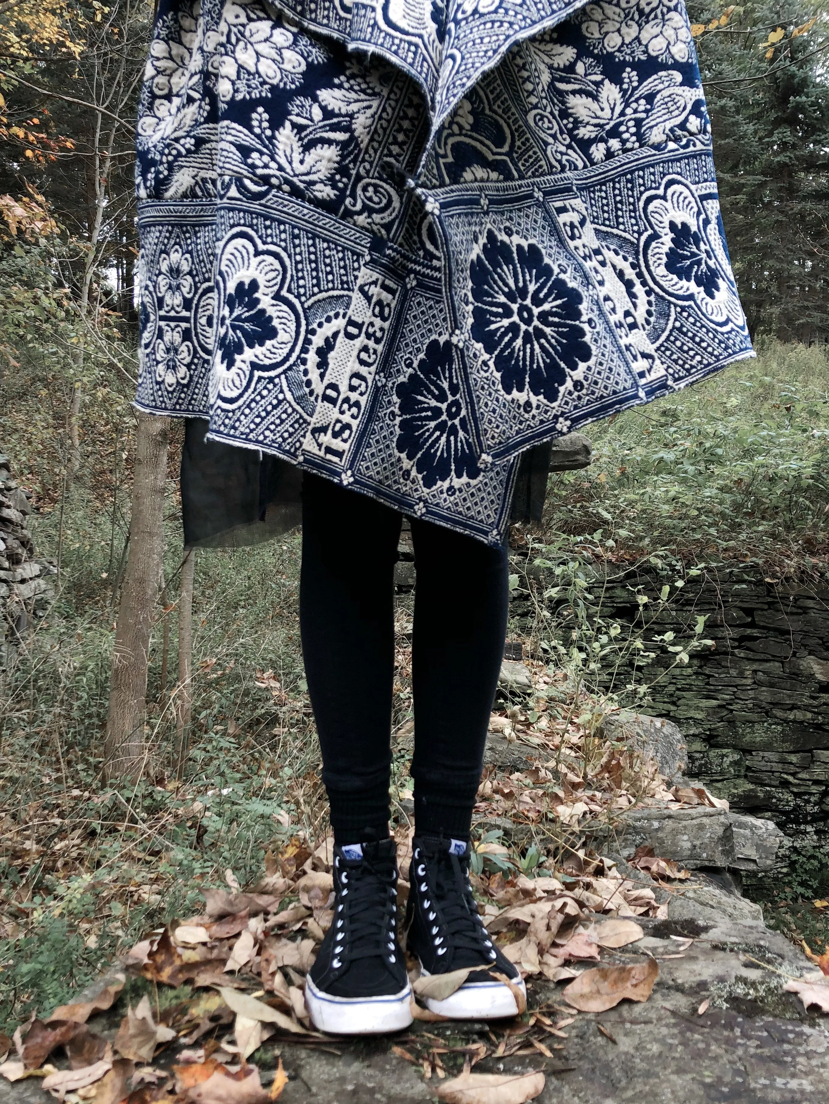 1839 coverlet cocoon with hood