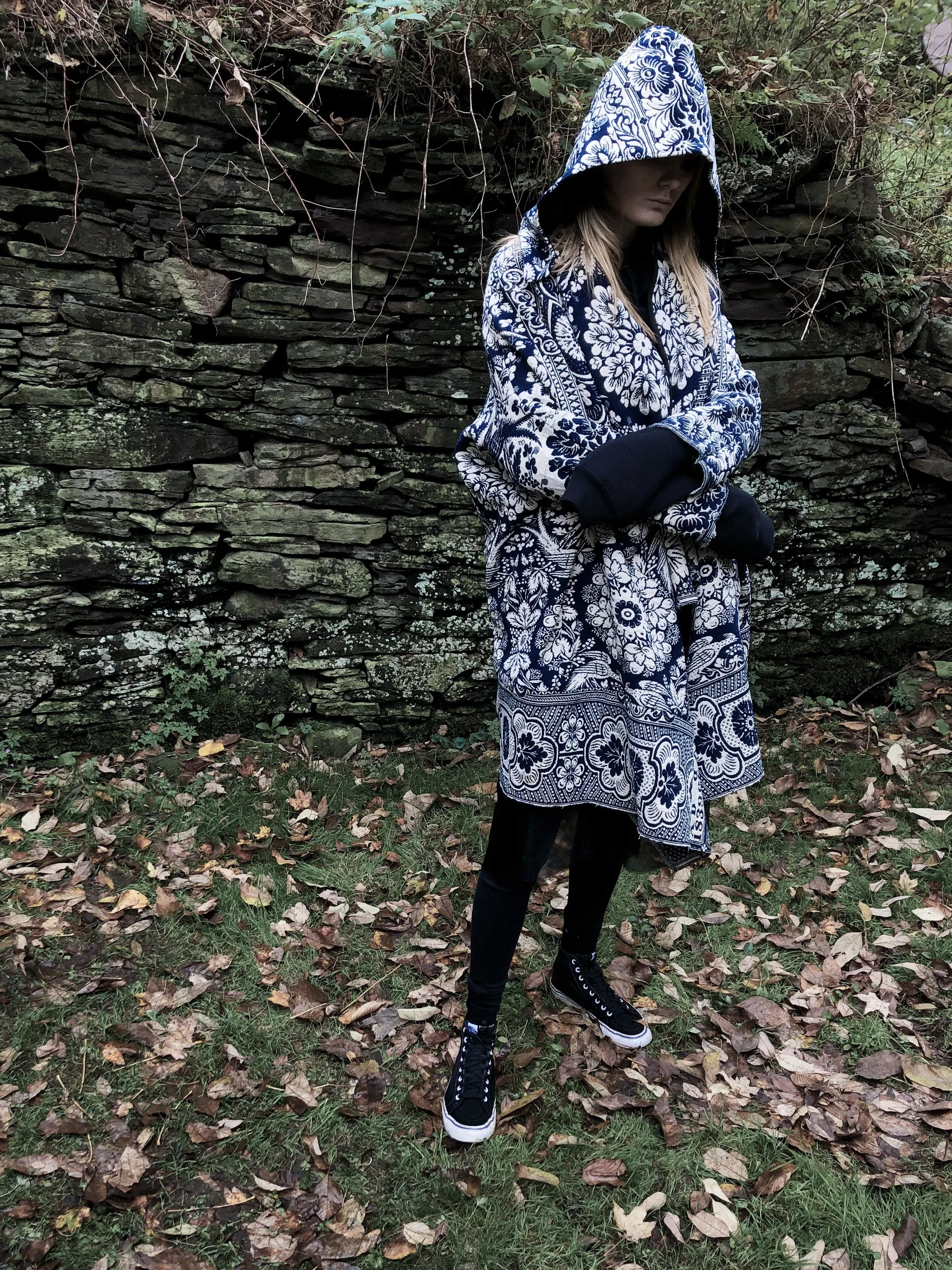 1839 coverlet cocoon with hood