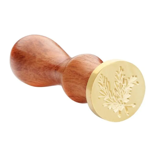 1Pc Antique Plants Metal Sealing Wax Seal Stamp for DIY Wedding Invitations Decor Ancient Wax Stamp Craft