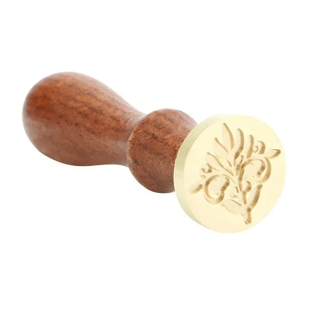 1Pc Antique Plants Metal Sealing Wax Seal Stamp for DIY Wedding Invitations Decor Ancient Wax Stamp Craft