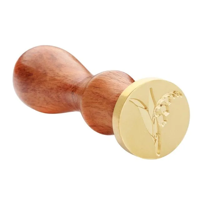 1Pc Antique Plants Metal Sealing Wax Seal Stamp for DIY Wedding Invitations Decor Ancient Wax Stamp Craft