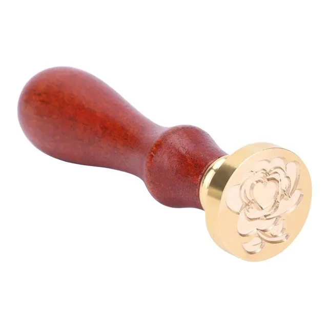 1Pc Antique Plants Metal Sealing Wax Seal Stamp for DIY Wedding Invitations Decor Ancient Wax Stamp Craft