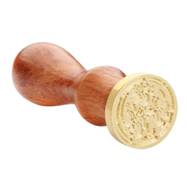 1Pc Antique Plants Metal Sealing Wax Seal Stamp for DIY Wedding Invitations Decor Ancient Wax Stamp Craft