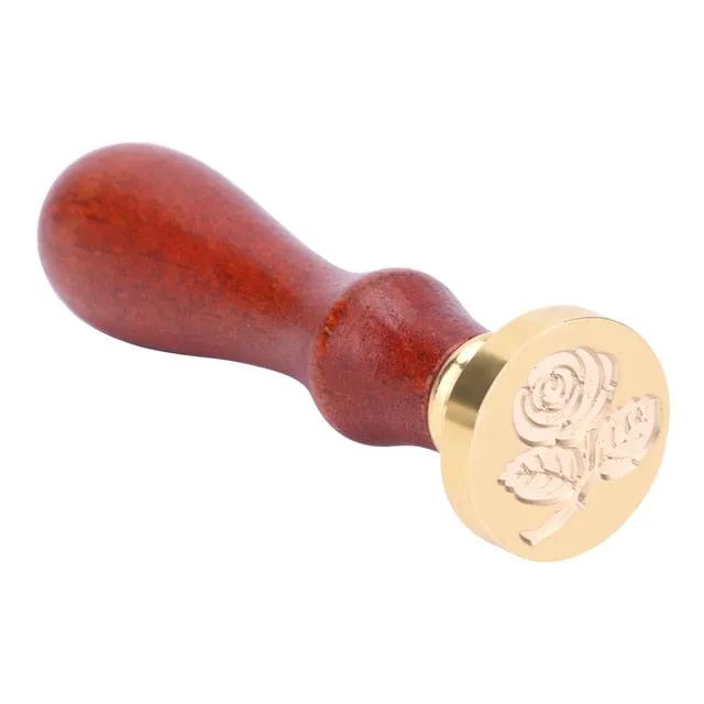 1Pc Antique Plants Metal Sealing Wax Seal Stamp for DIY Wedding Invitations Decor Ancient Wax Stamp Craft