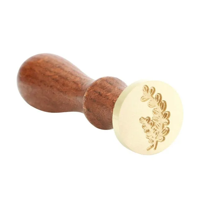 1Pc Antique Plants Metal Sealing Wax Seal Stamp for DIY Wedding Invitations Decor Ancient Wax Stamp Craft