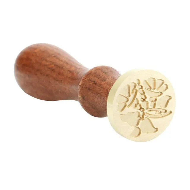1Pc Antique Plants Metal Sealing Wax Seal Stamp for DIY Wedding Invitations Decor Ancient Wax Stamp Craft
