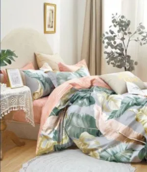 200 Thread Count Percale Cotton Printed Duvet Covers Set Avery