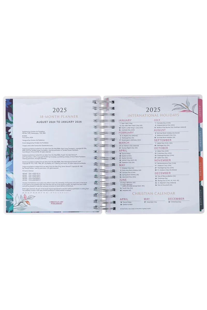 2025 Strength and Dignity 18-Month Wirebound with Elastic Planner