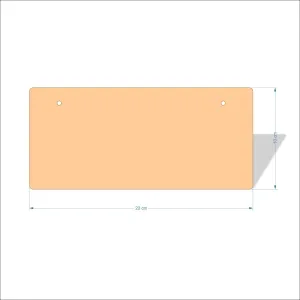 22 cm Wide 3mm thick MDF Plaques with rounded corners