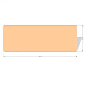28 cm Wide 3mm thick MDF Plaques with rounded corners