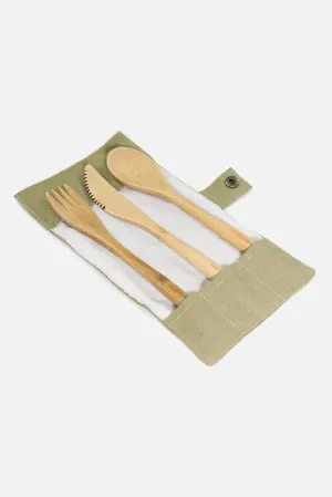 3 in 1 Bamboo Cutlery Set
