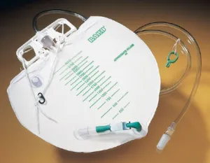 3 PK Large Cap. Center Entry Urinary Drainage Bag 4000ml, Bed Bag,  -#153509