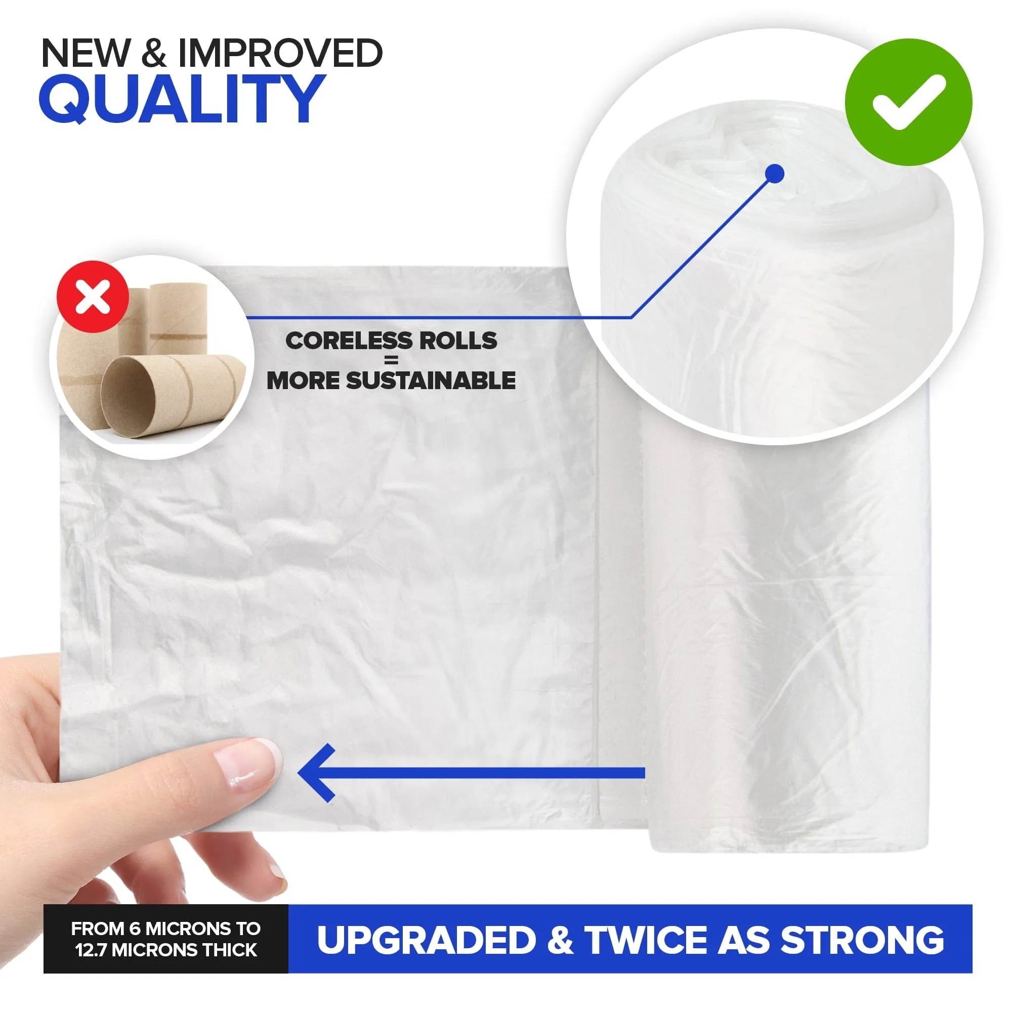 4 Season Rubber Anti-Skid Garbage Bags 30 Piece 0227