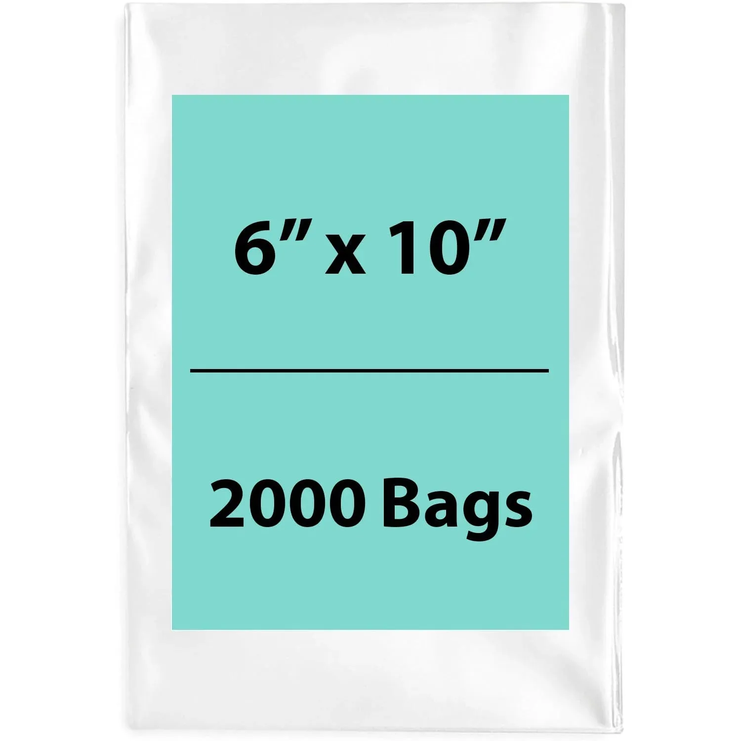 6X10 inches Clear Flat Poly Bags 4Mil Open Top (LDPE)