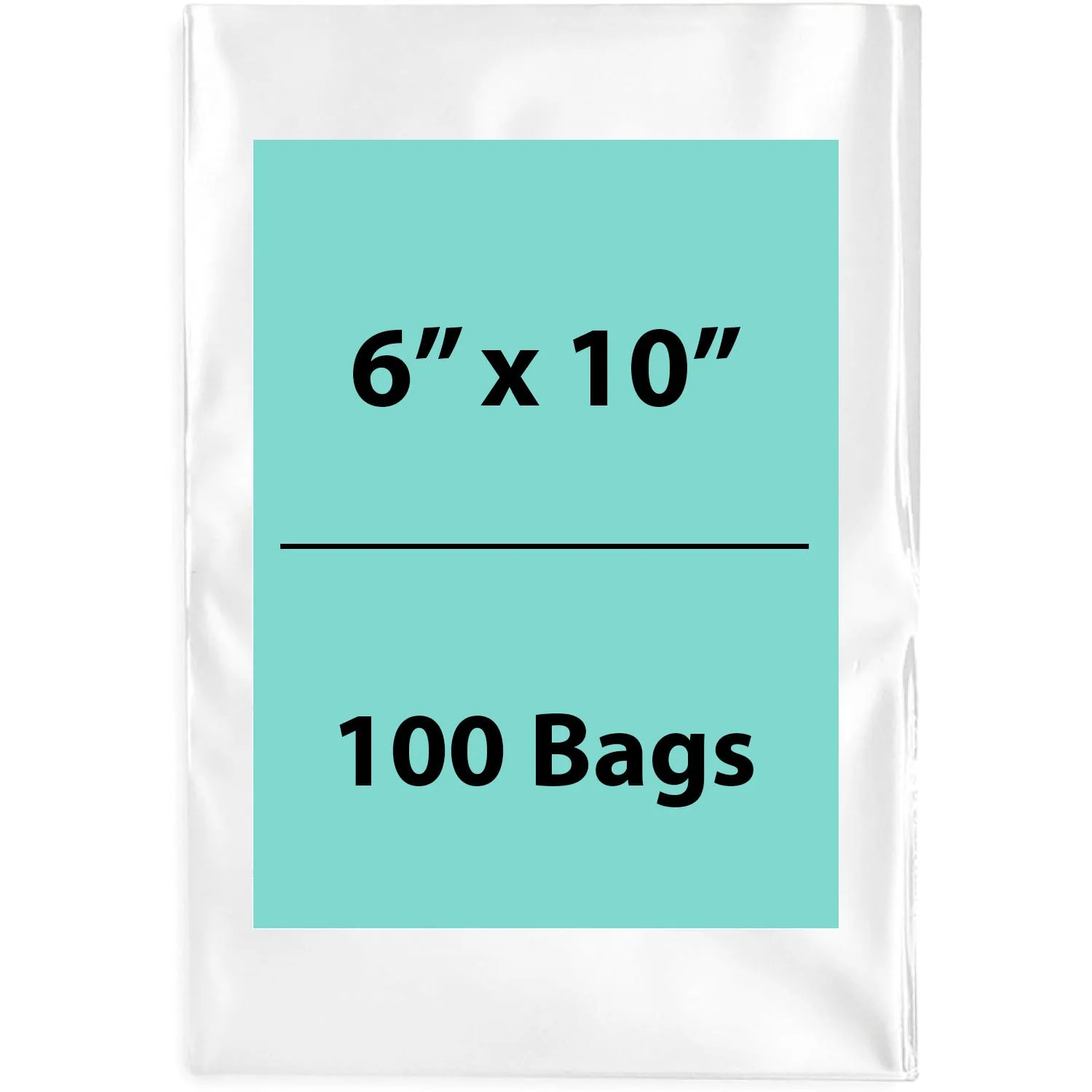 6X10 inches Clear Flat Poly Bags 4Mil Open Top (LDPE)