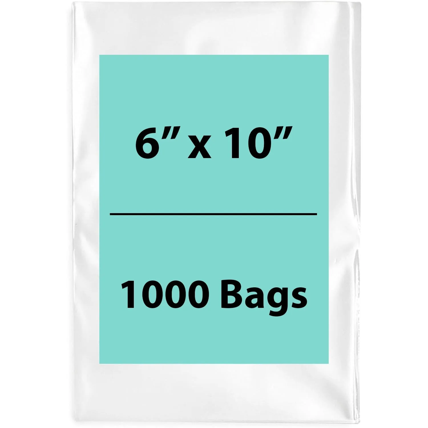6X10 inches Clear Flat Poly Bags 4Mil Open Top (LDPE)