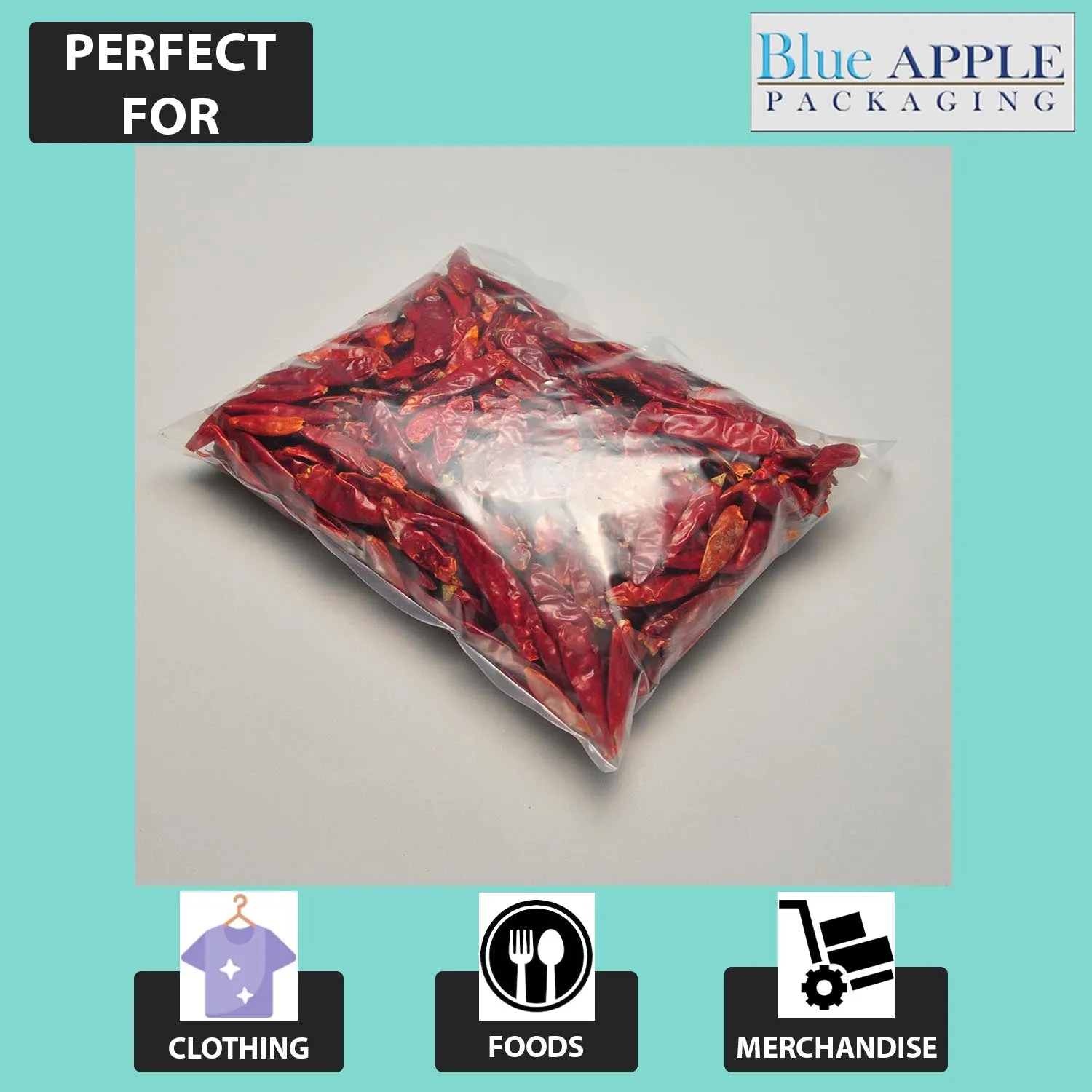 6X10 inches Clear Flat Poly Bags 4Mil Open Top (LDPE)
