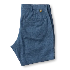 7" Linen Gold School Chino Short - Shadow Blue