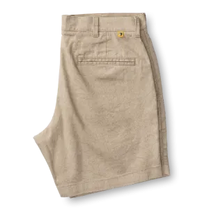7" Linen Gold School Chino Short - Tan
