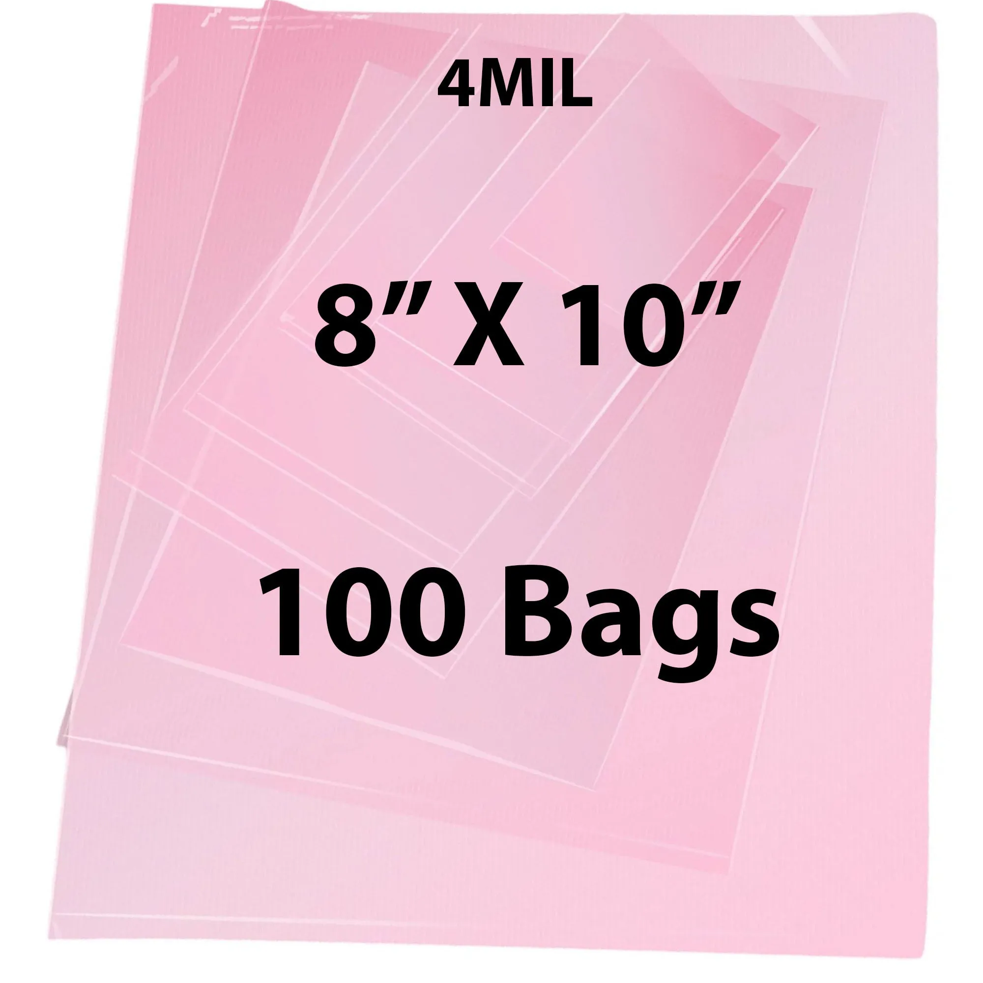 8X10 inches Pink Anti Static Bags 4 Mil Flat