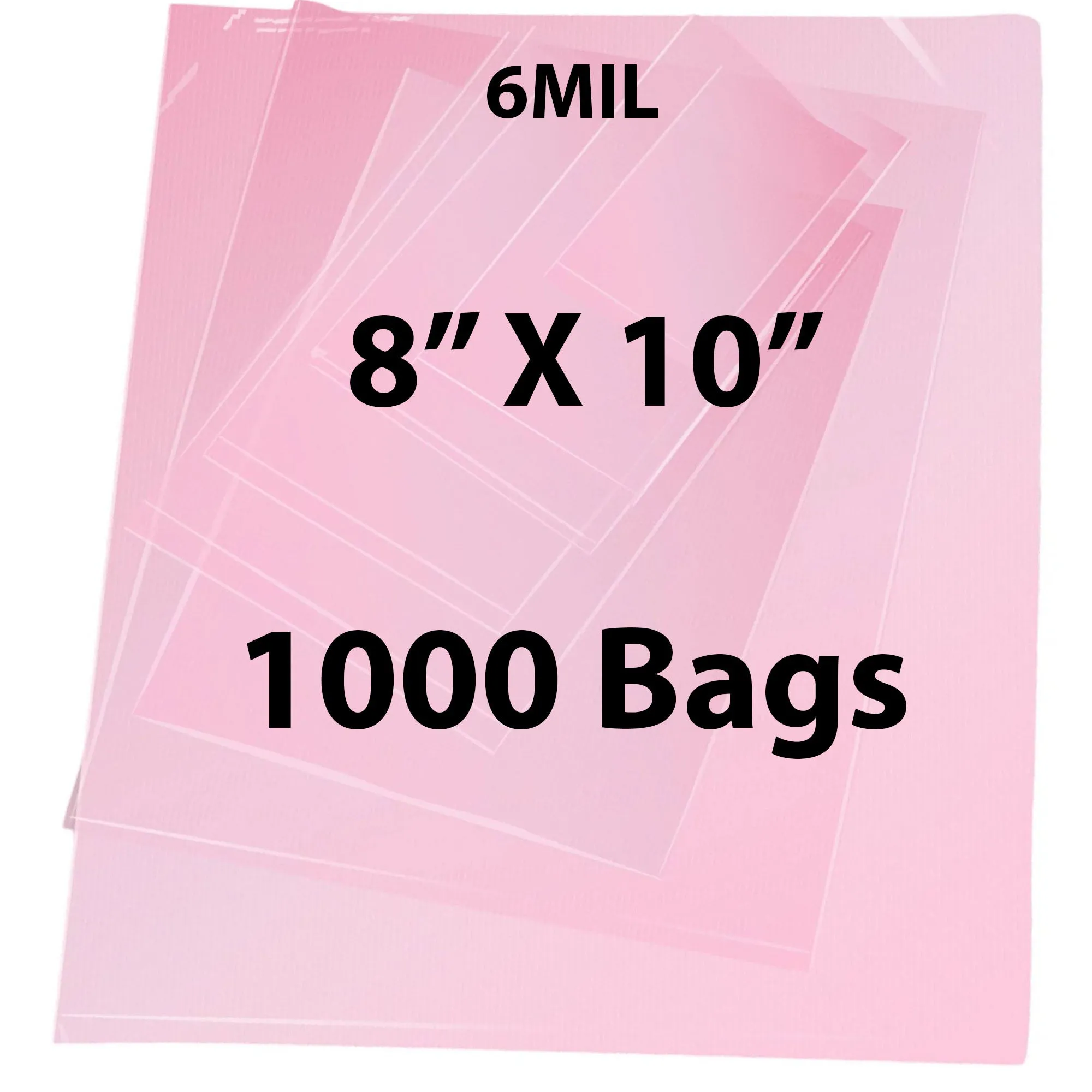 8X10 inches Pink Anti Static Bags 6 Mil Flat