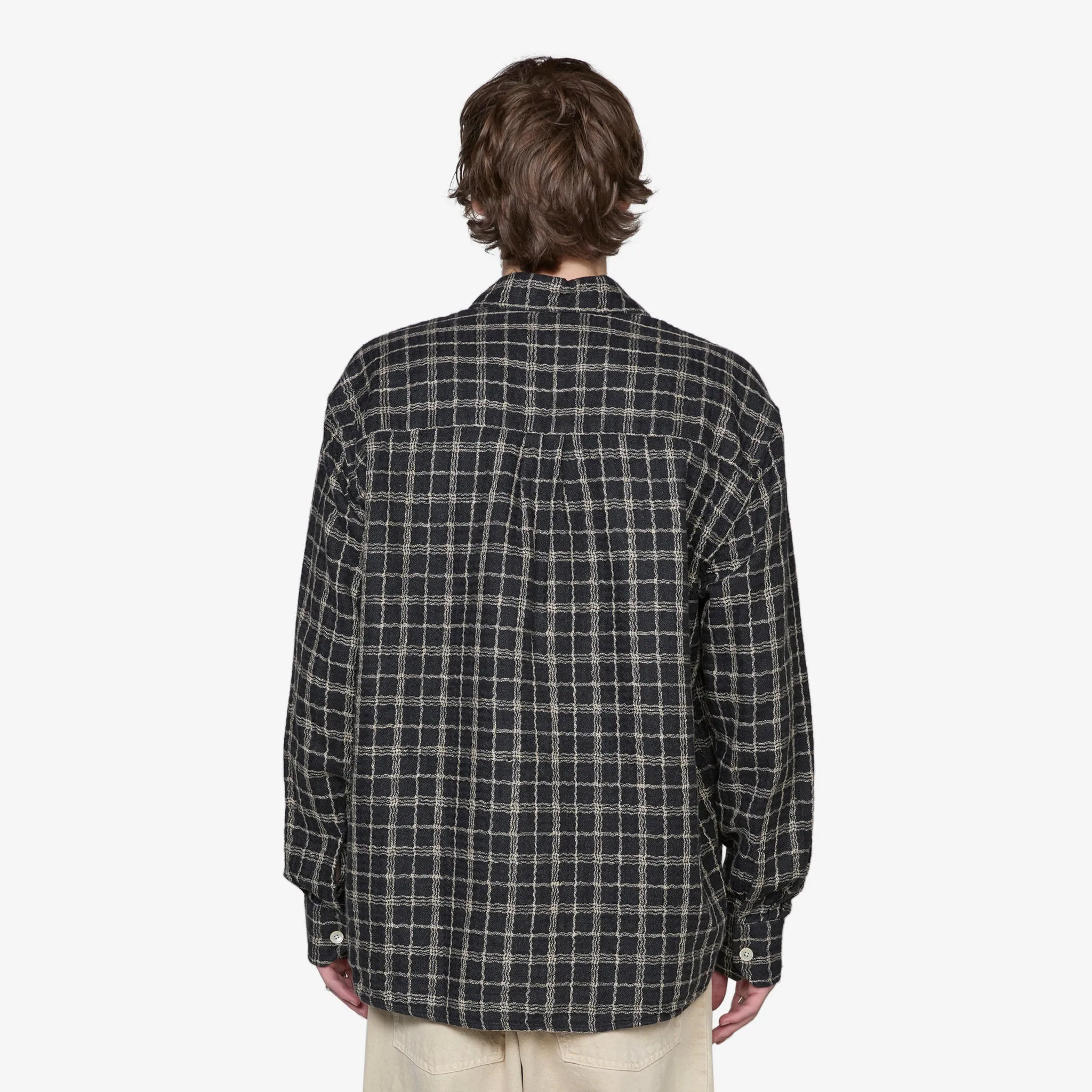 Above Shirt Black Fishnet Cloth