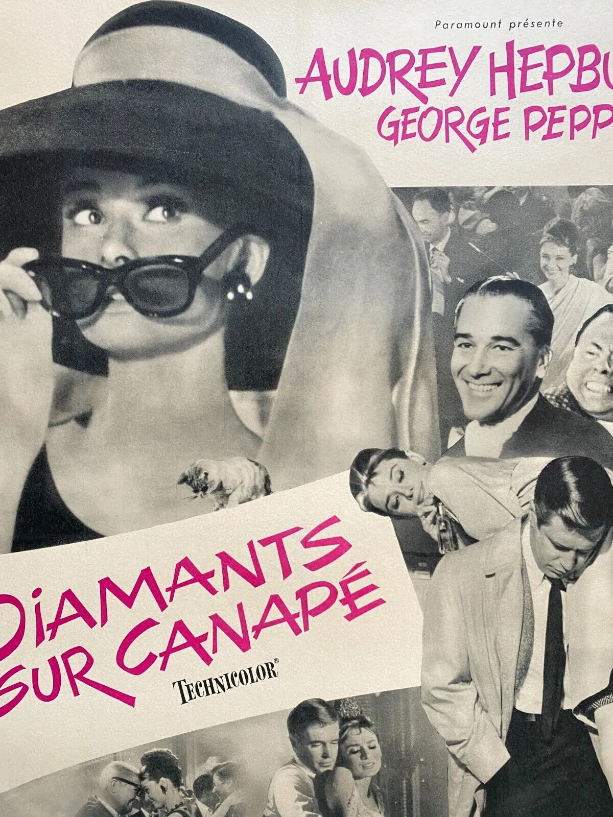 Affiche entoilée DIAMANTS SUR CANAPE Breakfast at Tiffany's AUDREY HEPBURN 60x80