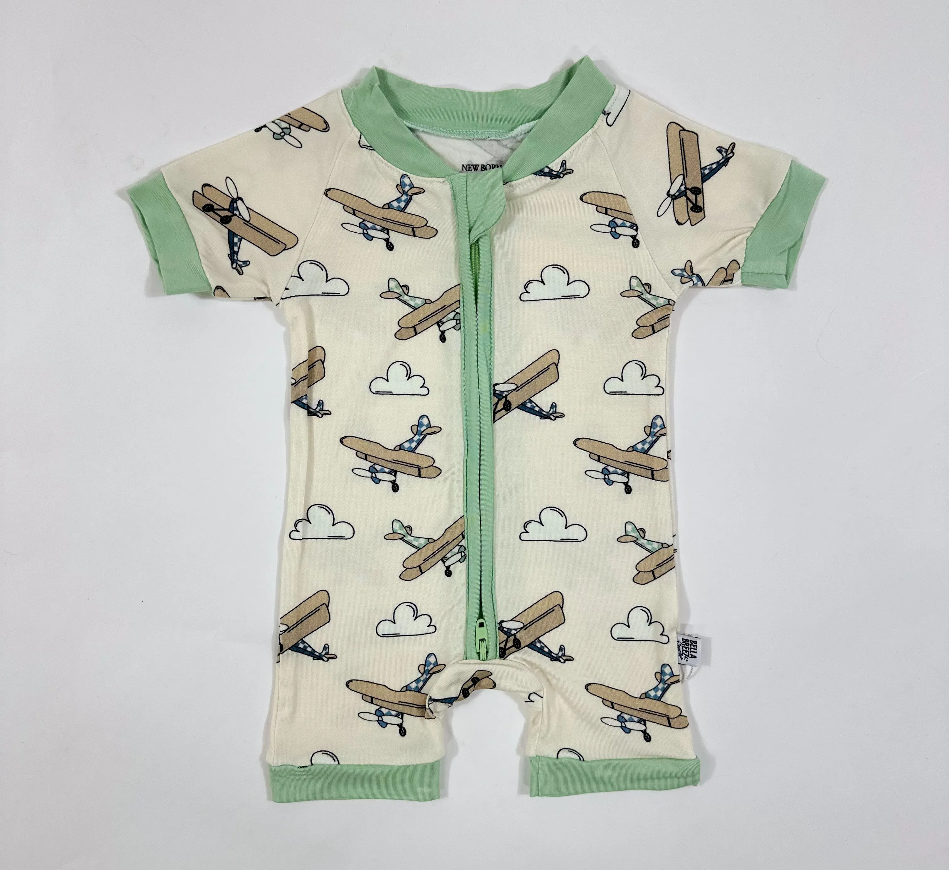 Airplane Bamboo Shortie Romper