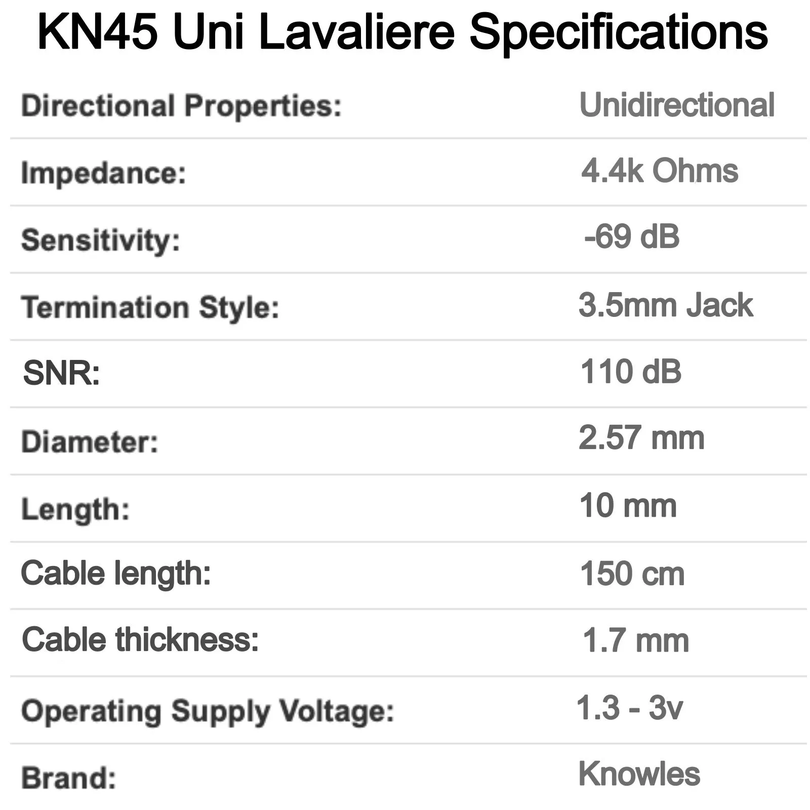 AKG Mini Lavaliere Microphones 3 Pin Mini XLR (TA3F) for Wireless Body Pack Radio Transmitters