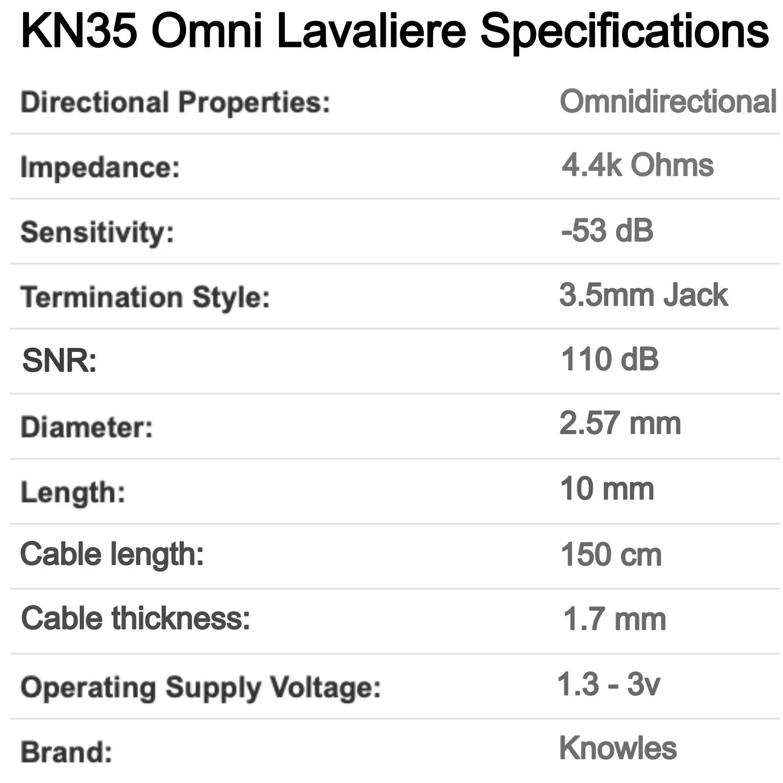 AKG Mini Lavaliere Microphones 3 Pin Mini XLR (TA3F) for Wireless Body Pack Radio Transmitters