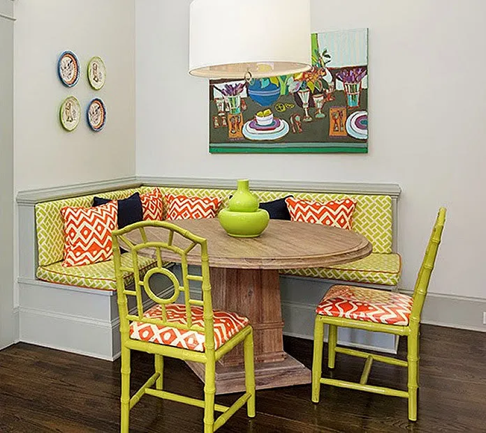 Alan Campbell Fabric: Deauville - Yellow on Tinted Belgian Linen/Cotton