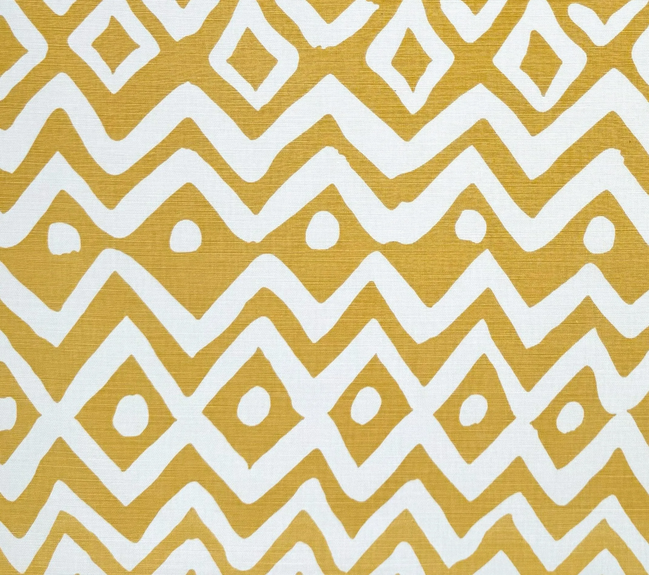 Alan Campbell Fabric: Deauville - Yellow on Tinted Belgian Linen/Cotton