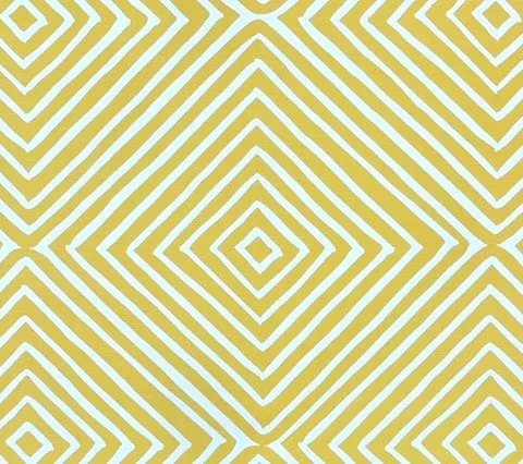 Alan Campbell Fabric: Silvio - Custom Taxicab on White Belgian Linen / Cotton