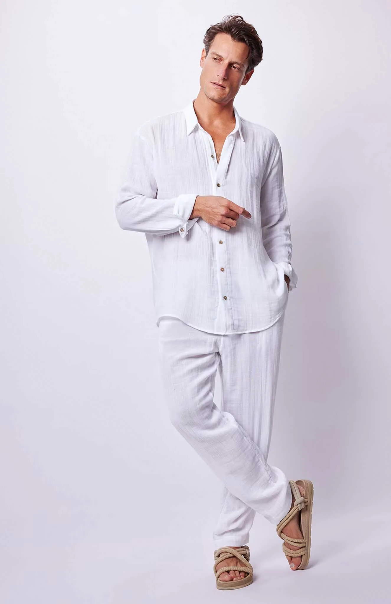 All White Co-ord Set | Cotton Linen Blend