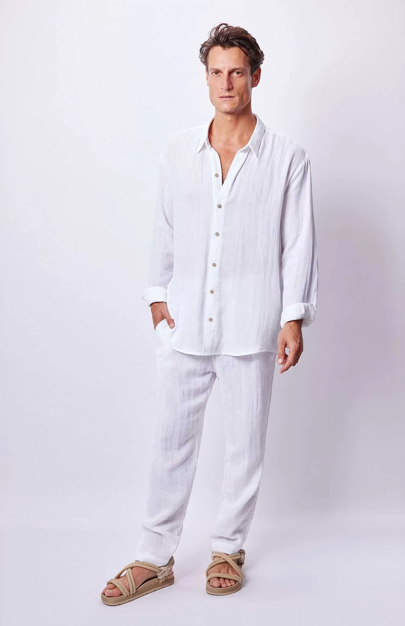 All White Co-ord Set | Cotton Linen Blend