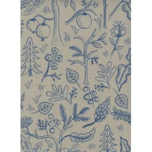 Amalfi - Black Forest - Natural Canvas Fabric -- Rifle Paper Co. for Cotton   Steel