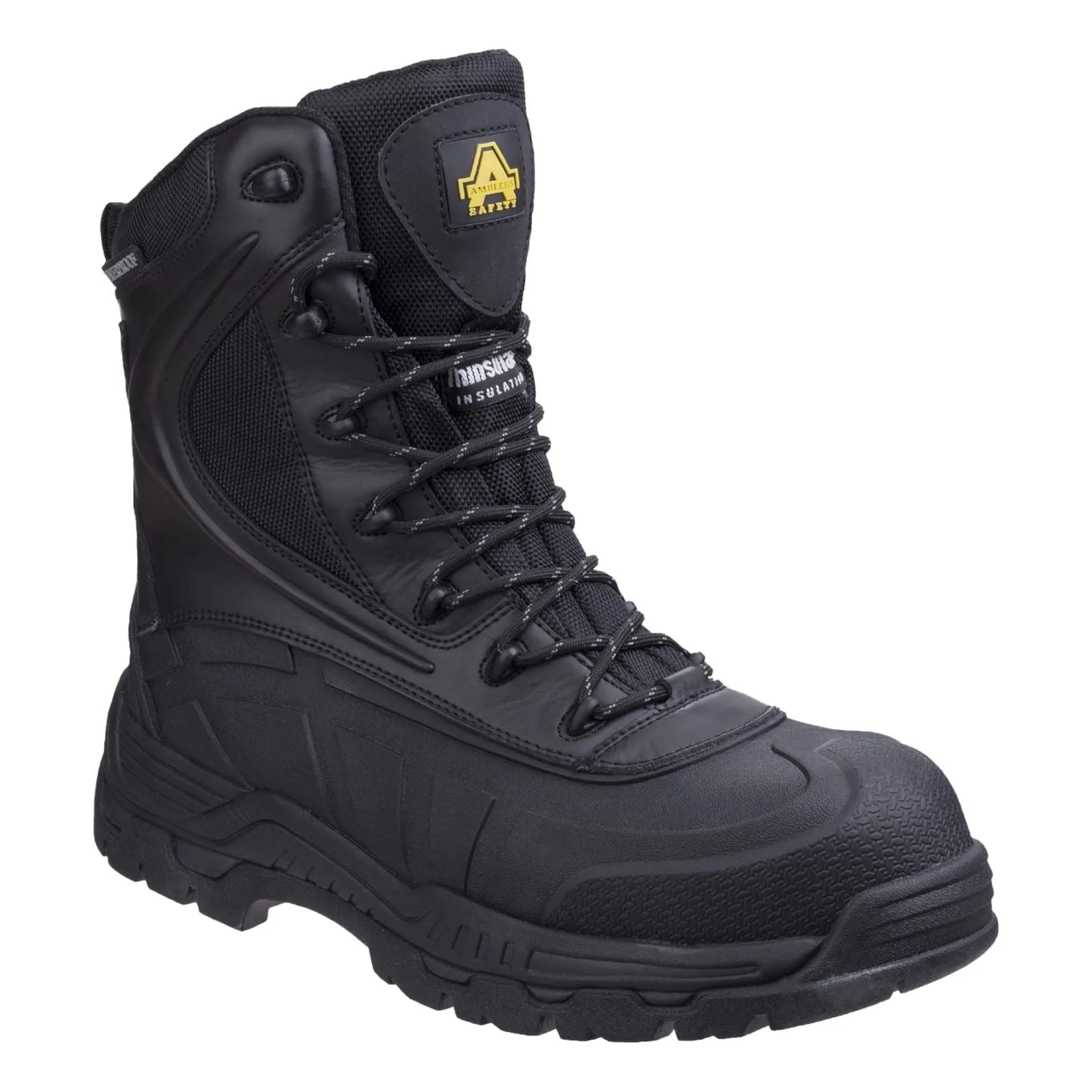 Amblers Men Boots - AS440 Hybrid Metal Free Hi-leg Safety Boot in Black, 4-14