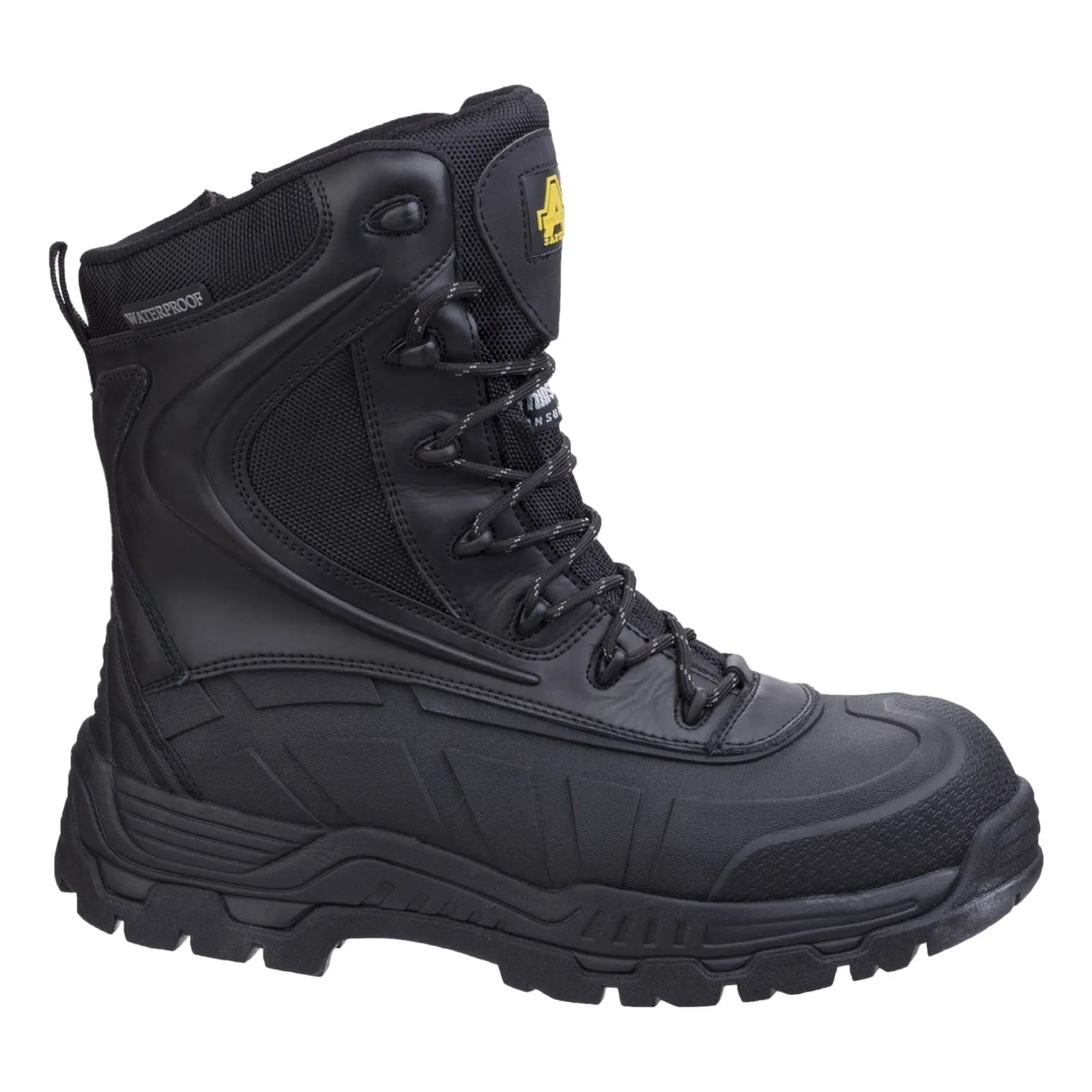 Amblers Men Boots - AS440 Hybrid Metal Free Hi-leg Safety Boot in Black, 4-14