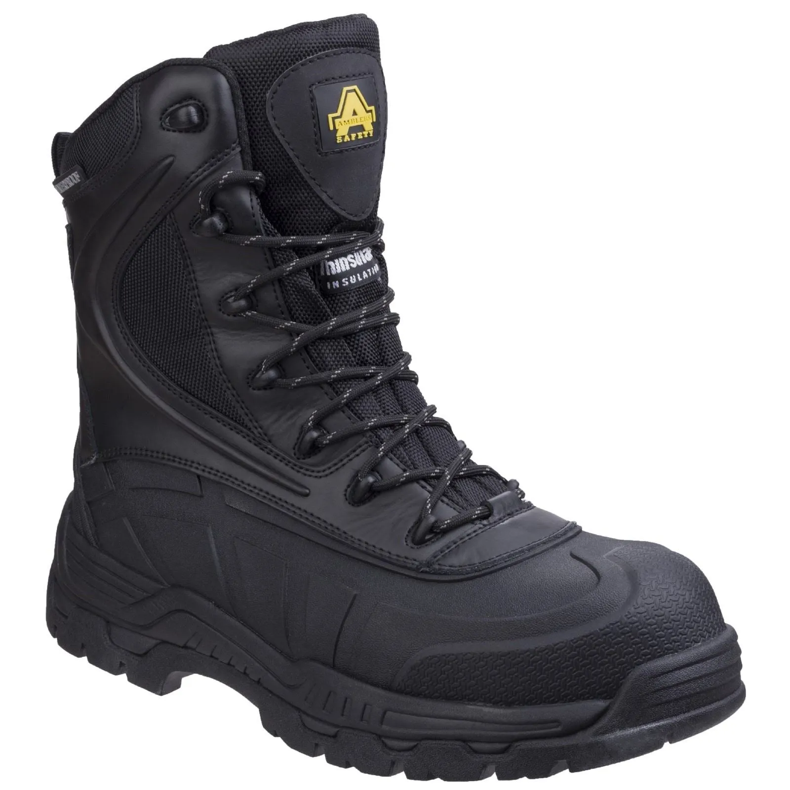 Amblers Men Boots - AS440 Hybrid Metal Free Hi-leg Safety Boot in Black, 4-14