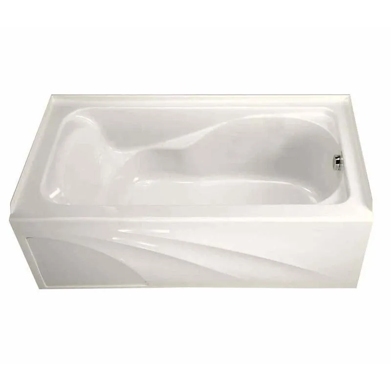 American Standard 2776.102.222 Cadet 5 ft. Right Drain Integral Apron Bathtub in Linen