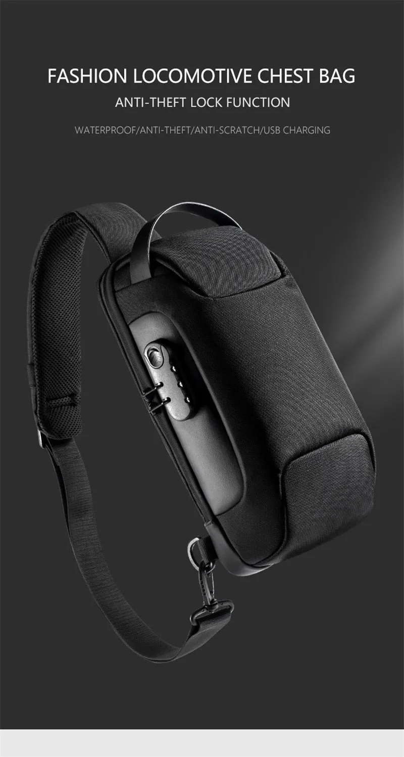 Anti-theft Waterproof Crossbody USB Bag
