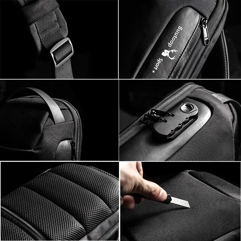 Anti-theft Waterproof Crossbody USB Bag
