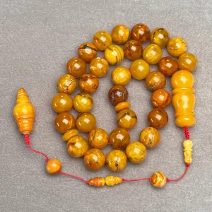ANTIQUE AMBER MISBAHA 14,5mm 68,3g