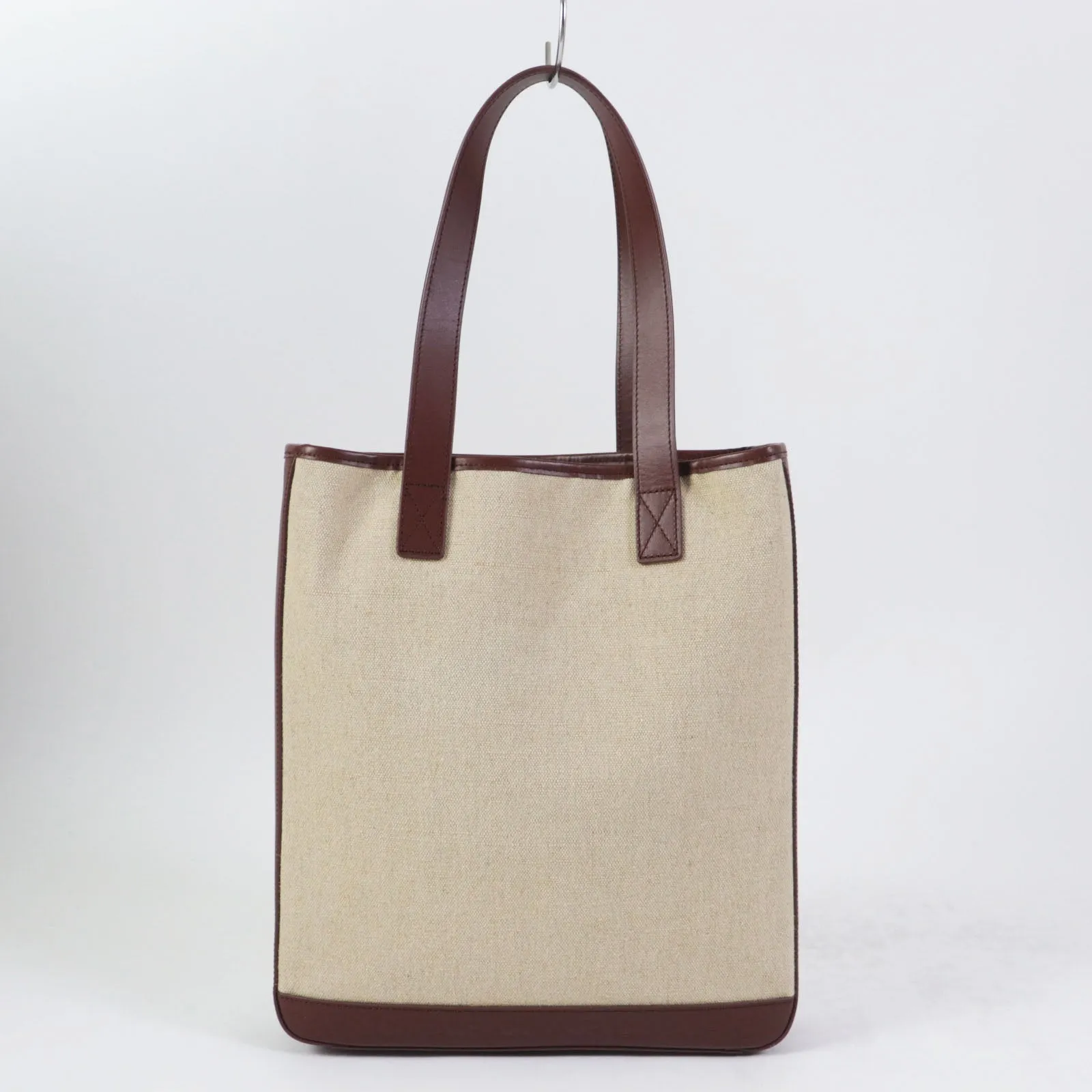 A.P.C. Tote Bag jute,leather Beige Women Used Authentic