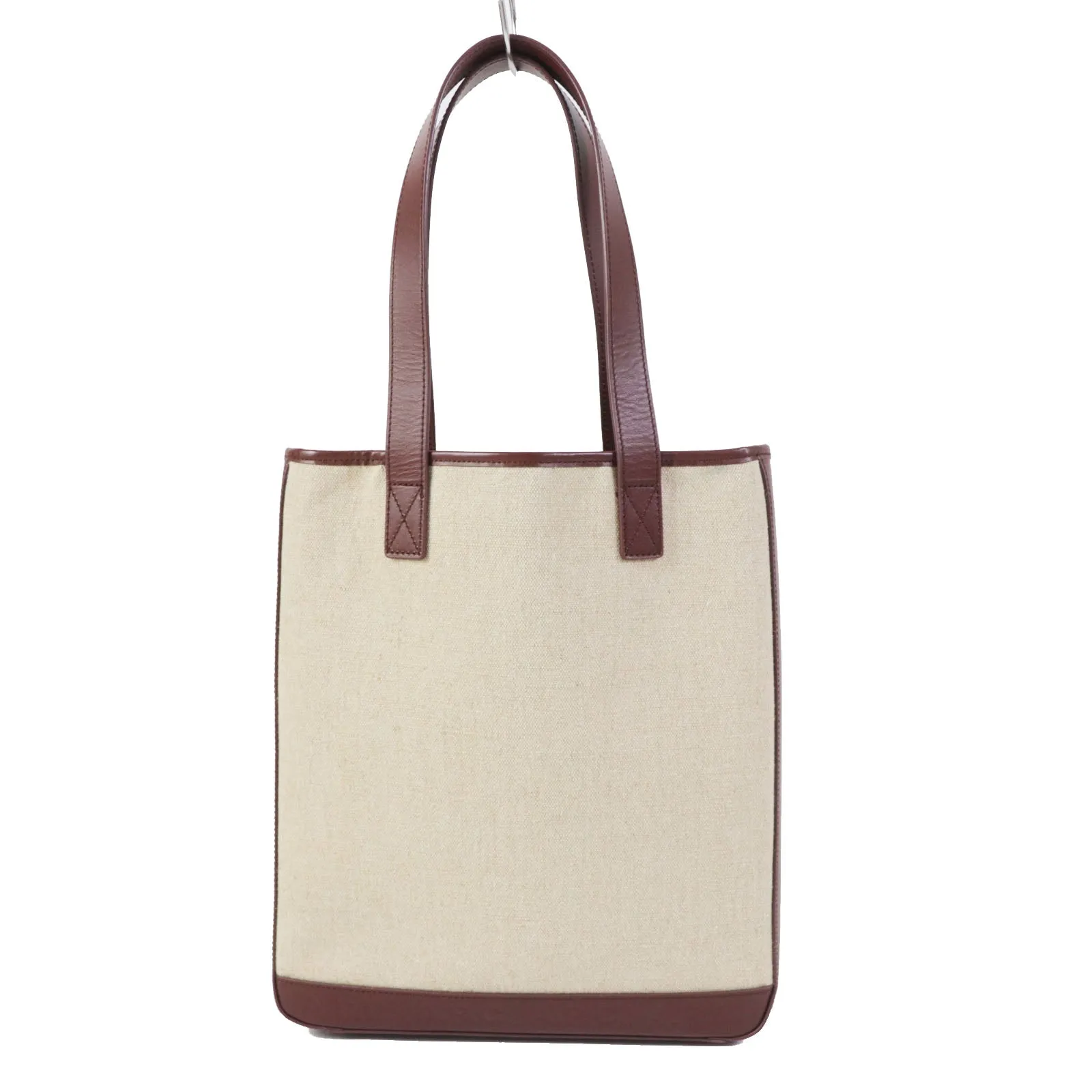 A.P.C. Tote Bag jute,leather Beige Women Used Authentic