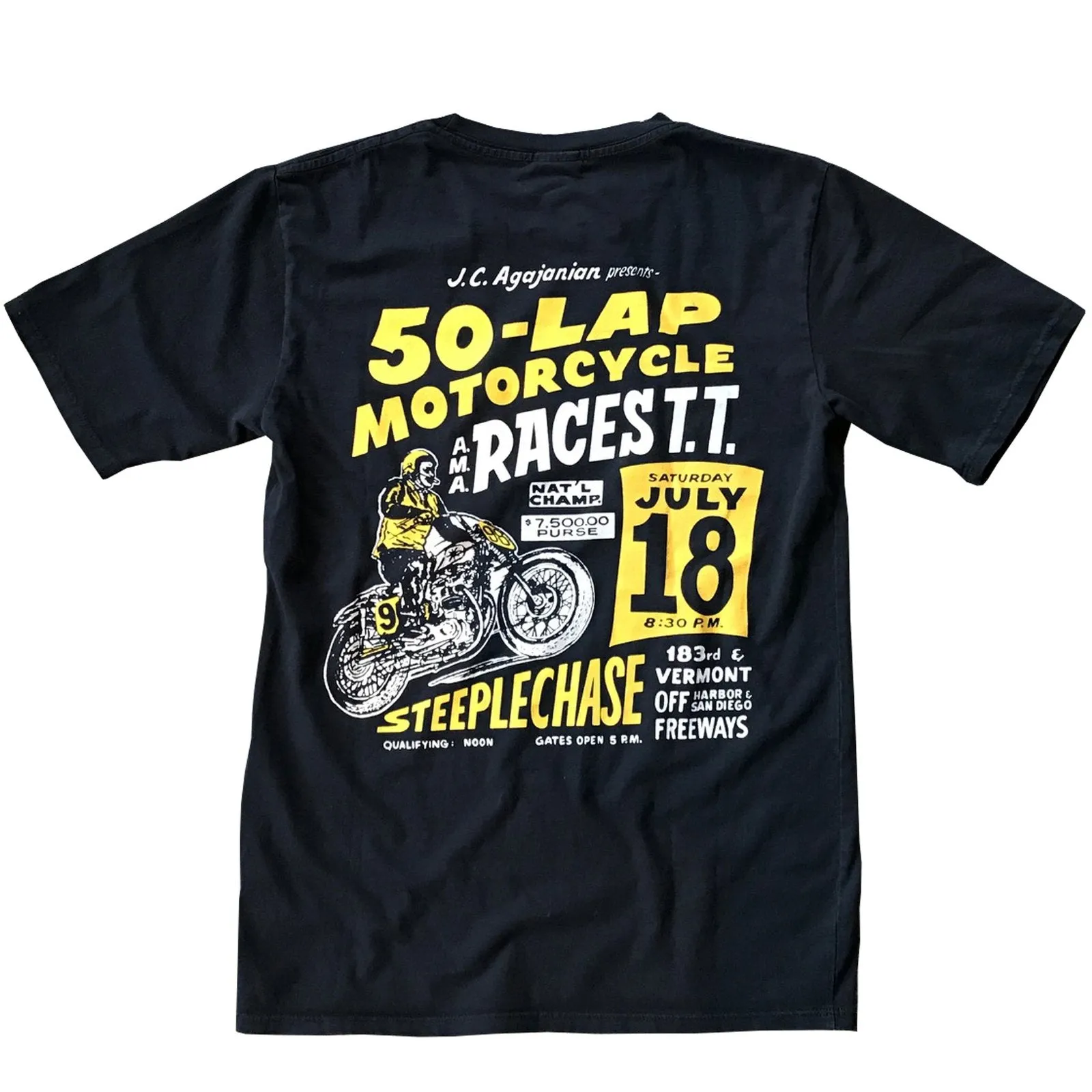 Ascot Steeple Chase Pocket Tee Black