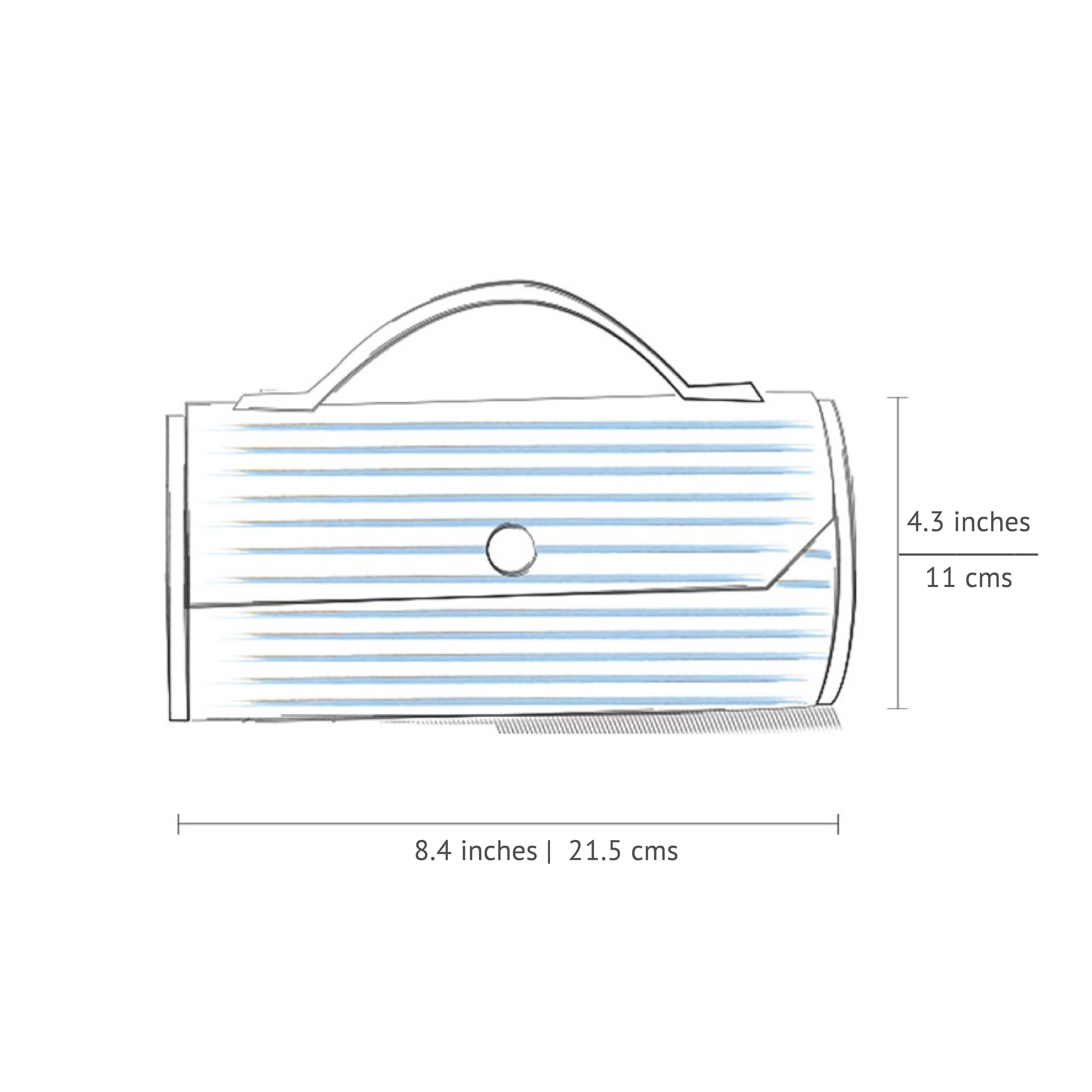 ASH GRAY Round Clutch - Single Sleeve